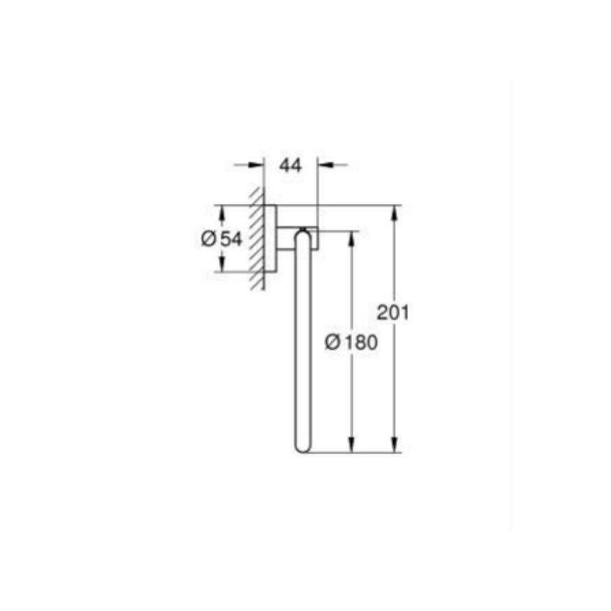 GROHE Essentials Siyah Halka Havluluk 1024612430 - 2