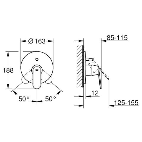 GROHE Eurocosmo Ankastre Duş Bataryası - 2