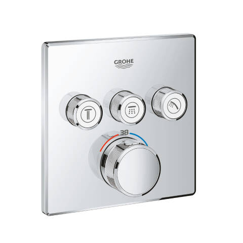 GROHE Grohtherm SmartControl Ankastre Termostatik Duş Bataryası Kare - 1