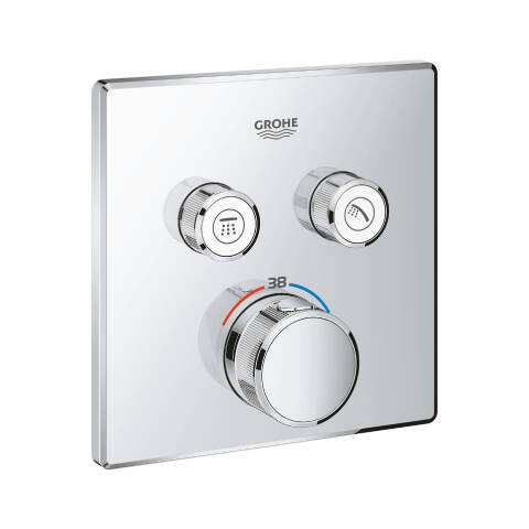 GROHE Grohtherm SmartControl Ankastre Termostatik Duş Bataryası Kare - 1