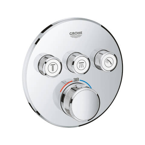 GROHE Grohtherm SmartControl Ankastre Termostatik Duş Bataryası Yuvarlak - 1