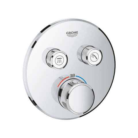 GROHE Grohtherm SmartControl Ankastre Termostatik Duş Bataryası Yuvarlak - 1
