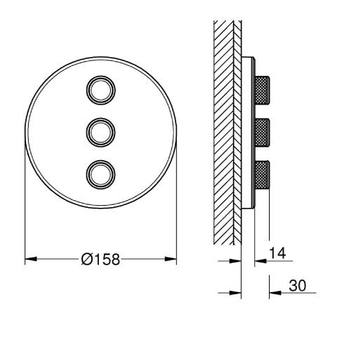 GROHE Grohtherm SmartControl Kumanda Yuvarlak Ay Beyazı 29152LS0 - 2