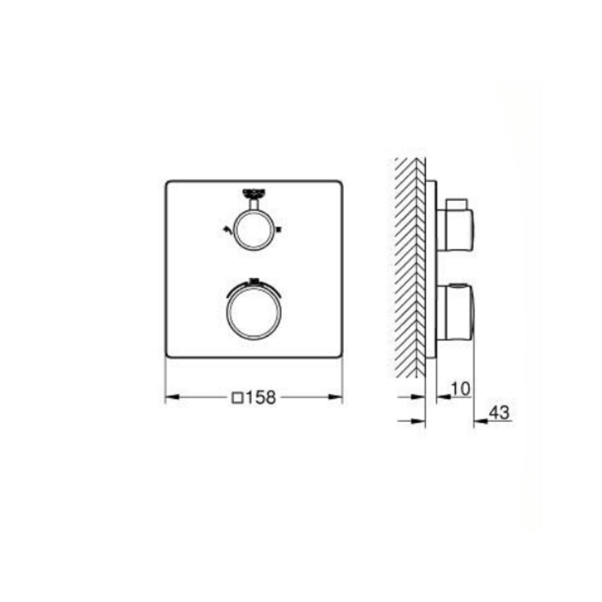 GROHE Grohtherm Termostatik Banyo / Duş Bataryası 1022092430 - 5