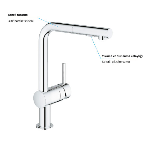 GROHE Minta Spiralli Mutfak Bataryası - 3