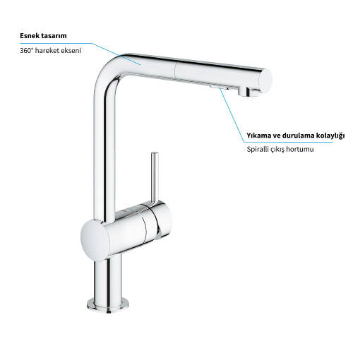 GROHE Minta Spiralli Mutfak Bataryası - 3