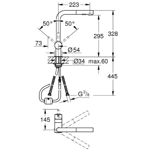 GROHE Minta Spiralli Mutfak Bataryası - 5