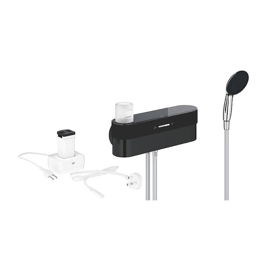 GROHE Purefoam Köpük Duş Başlangıç Seti Siyah 1033670000 - 1