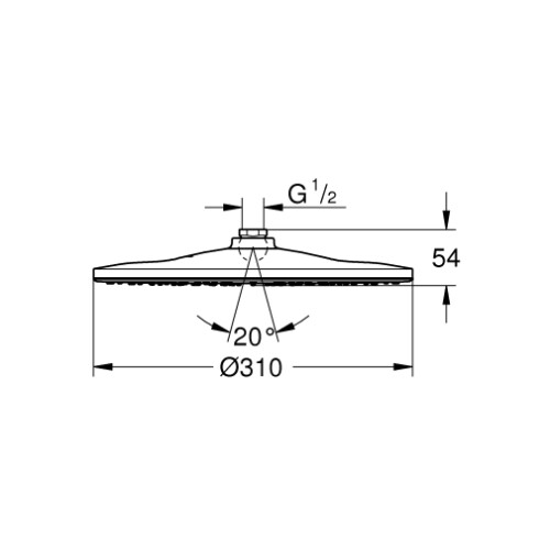 GROHE Rainshower Mono 310 Yuvarlak Tepe Duşu - 4