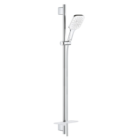 GROHE Rainshower SmartActive 130 Cube Sürgülü Duş Seti Ay Beyazı Sabunluk Raflı - Grohe