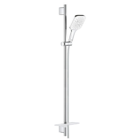 GROHE Rainshower SmartActive 130 Cube Sürgülü Duş Seti Ay Beyazı Sabunluk Raflı - 1
