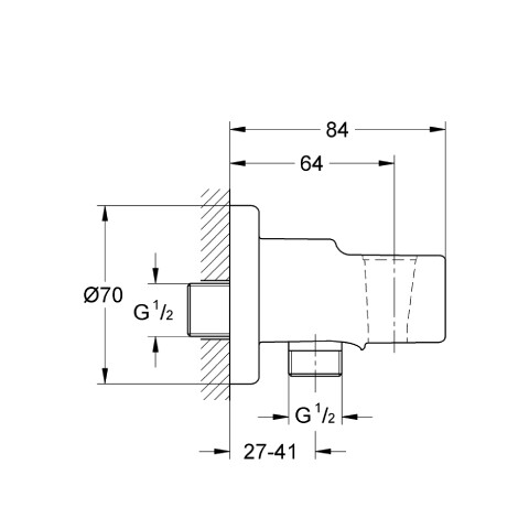 GROHE Relexa Askılı Duş Çıkış Dirseği - 3