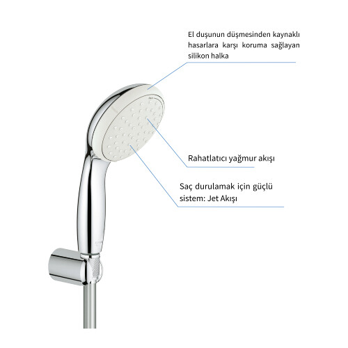 GROHE Tempesta 100 El Duşu Seti 2 Akışlı - 3