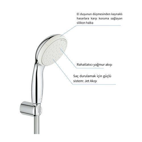 GROHE Tempesta 100 El Duşu Seti 2 Akışlı - 3