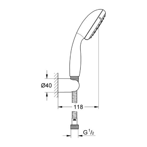 GROHE Tempesta 100 El Duşu Seti 2 Akışlı - 4