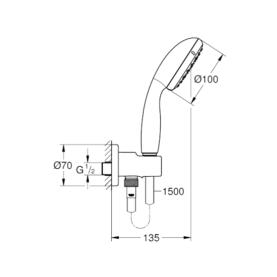 GROHE Tempesta 100 El Duş Seti - 4