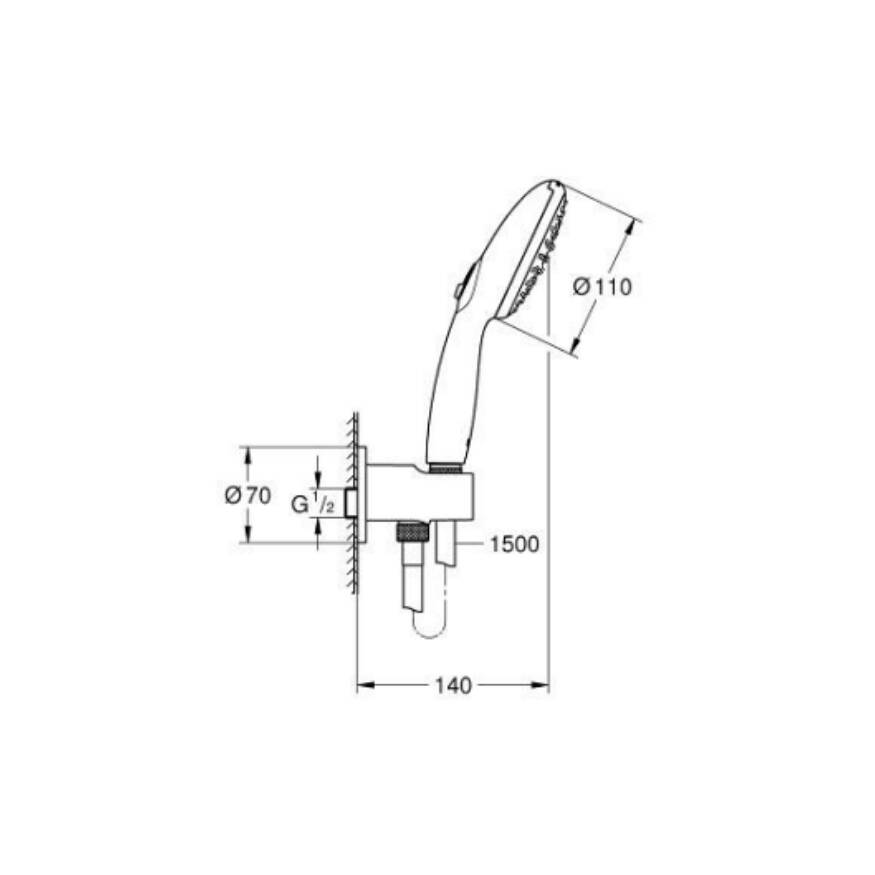 GROHE Tempesta 110 El Duşu Seti 264062433 - 2