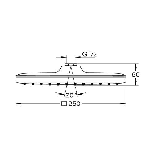 GROHE Tempesta 250 Kare Tepe Duşu 1 Akışlı - 4