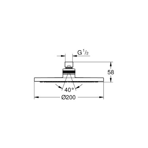 GROHE Tempesta Cosmopolitan 200 Tepe Duşu - 3