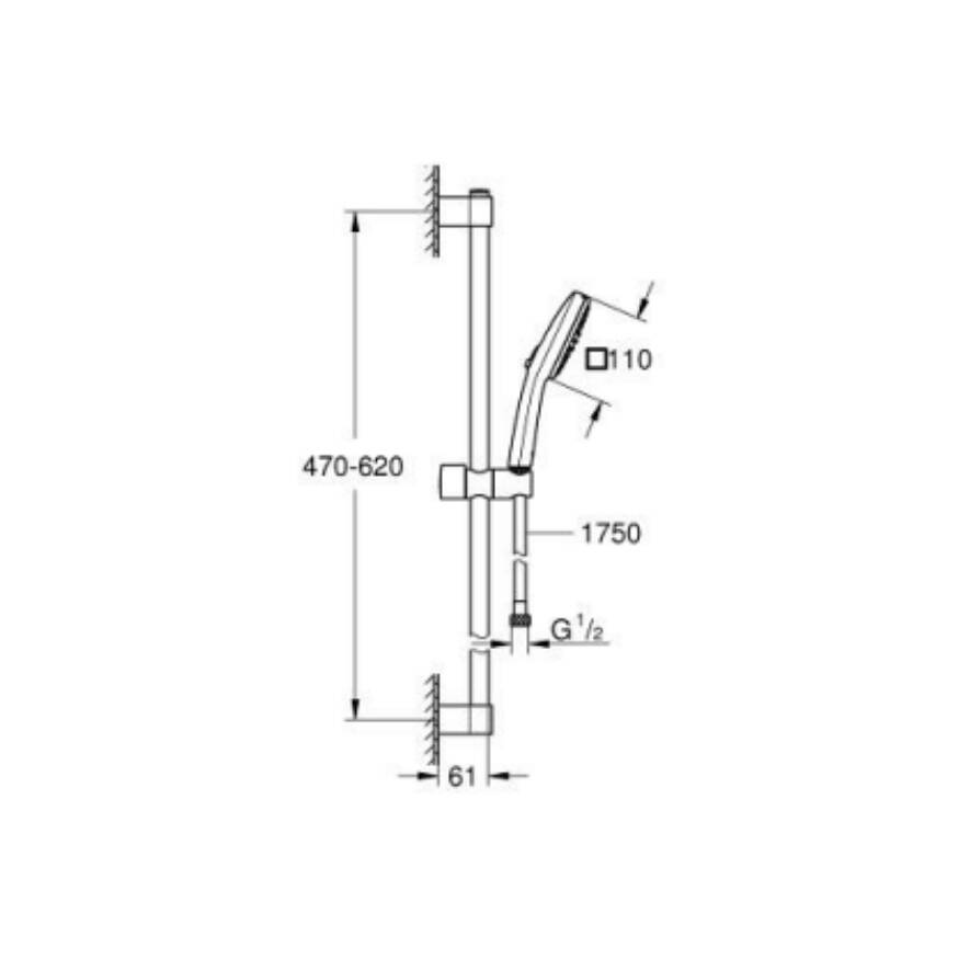 GROHE Tempesta Cube 110 Duş Seti 267482433 - 3