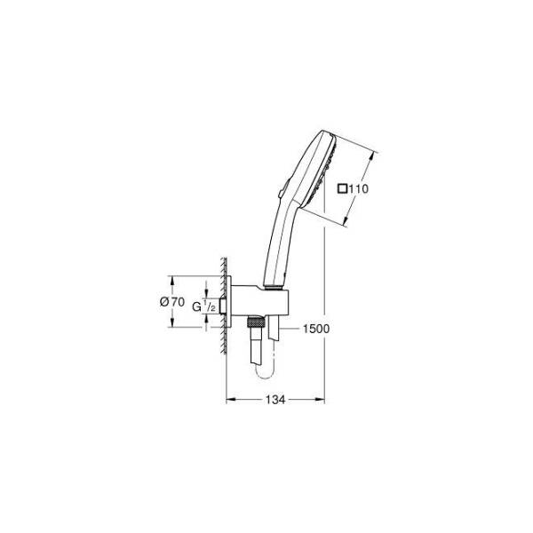 GROHE Tempesta Cube 110 El Duş Seti 3 Fonksiyonlu - 4