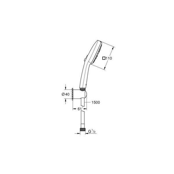 GROHE Tempesta Cube 110 El Duş Seti - 4