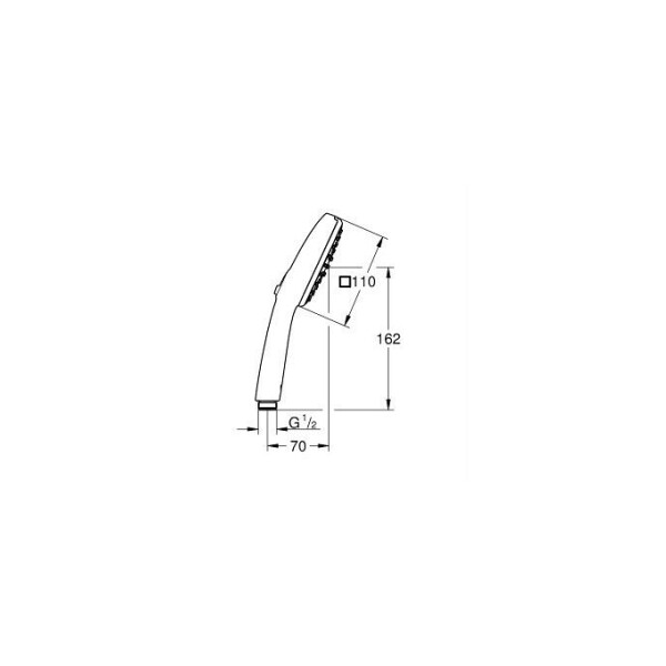 GROHE Tempesta Cube 110 El Duşu Mat Siyah - 6