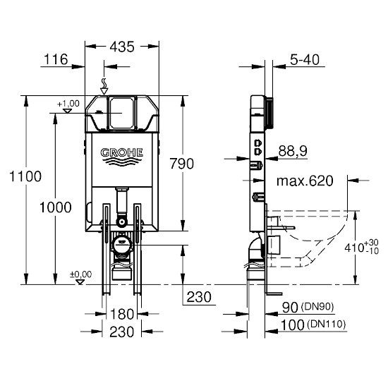 GROHE Uniset İnce Gömme Rezervuar - 2