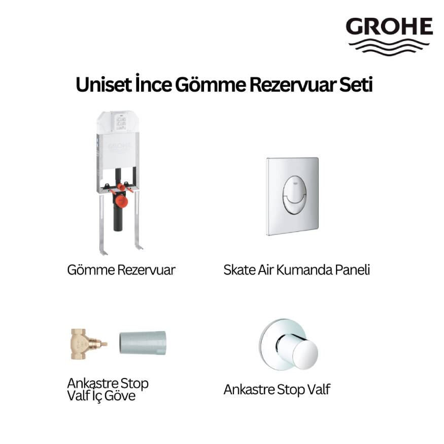 GROHE Uniset İnce Gömme Rezervuar Seti - 1