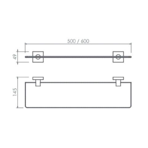 Kare Banyo Lizbon Etajer 50 cm - 2