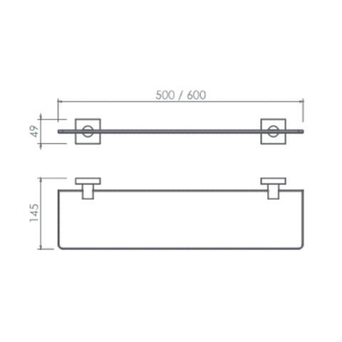 Kare Banyo Lizbon Etajer 50 cm - 2