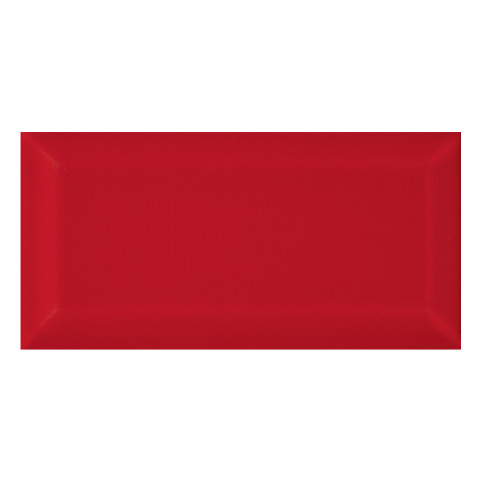 KARO Metro Seramik 10x20 cm Parlak Red Bevelled Duvar Karosu - KARO Metro Seramik