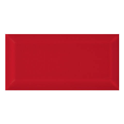 KARO Metro Seramik 10x20 cm Parlak Red Bevelled Duvar Karosu - 1