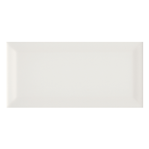 KARO Metro Seramik 10x20 cm Parlak White Bevelled Duvar Karosu - KARO Metro Seramik