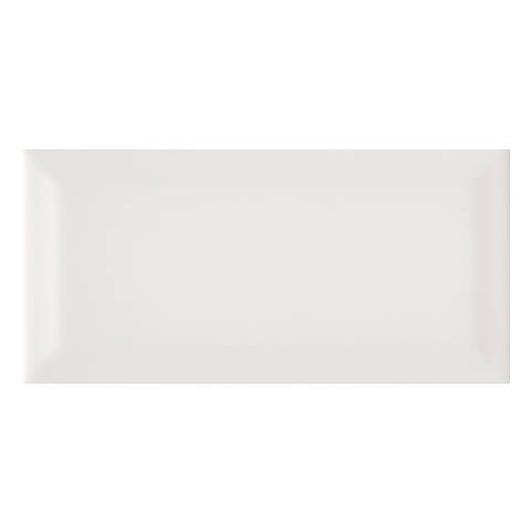 KARO Metro Seramik 10x20 cm Parlak White Bevelled Duvar Karosu - 2