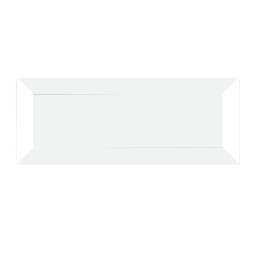 KARO Metro Seramik 10x30 cm Parlak Beyaz Bevelled Duvar Karosu - KARO Metro Seramik