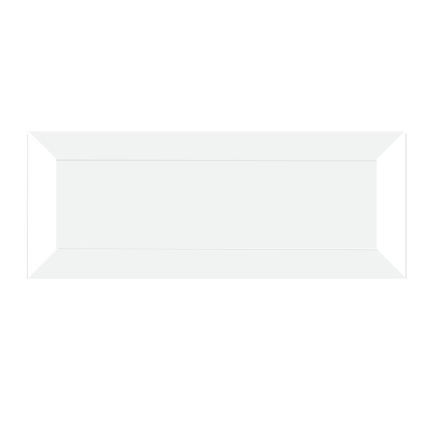 KARO Metro Seramik 10x30 cm Parlak Beyaz Bevelled Duvar Karosu - 1