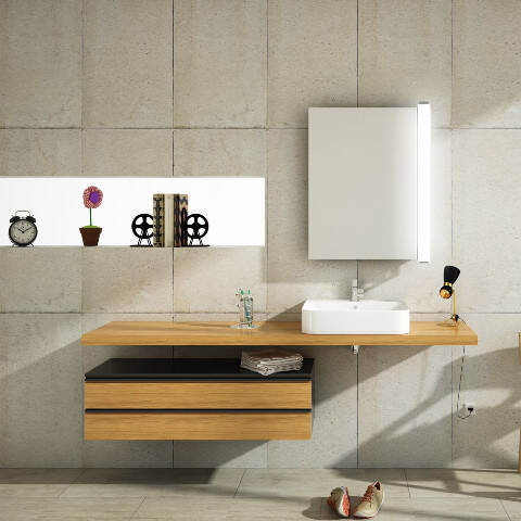 Lucco Allecra Tezgah Üstü Lavabo 55 cm Beyaz - 2