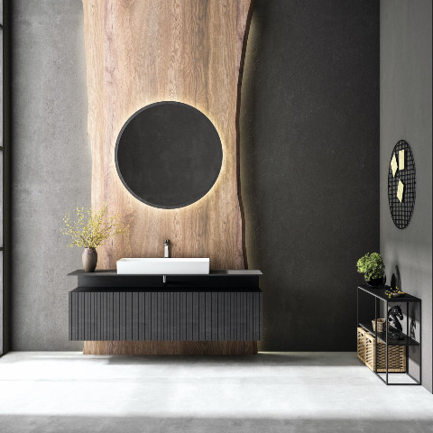 Lucco Balance Tezgah Üstü Lavabo 75 cm Beyaz - 2
