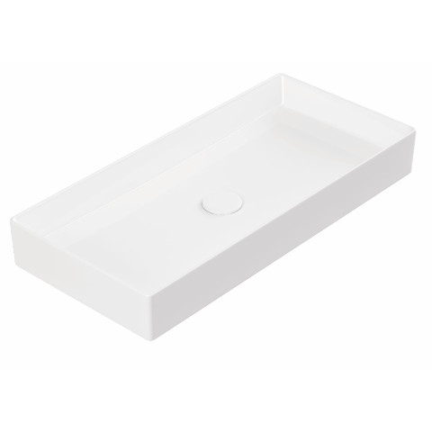 Lucco Balance Tezgah Üstü Lavabo 75 cm Beyaz - 4