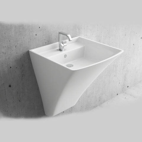 Lucco Loop Asma Monoblok Lavabo 50 cm Beyaz - 1