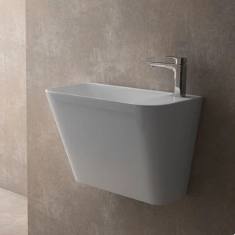 Lucco Primo Mini Monoblok Lavabo 28x50 cm Beyaz - Lucco