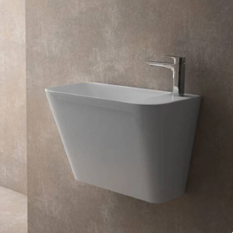 Lucco Primo Mini Monoblok Lavabo 28x50 cm Beyaz - 1