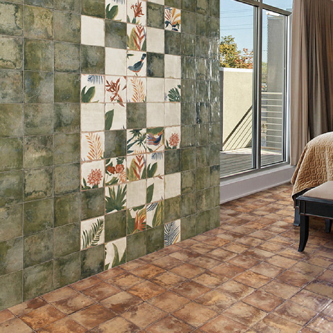 Mainzu 20x20 cm Livorno Green Duvar Karosu - MAINZU Ceramica