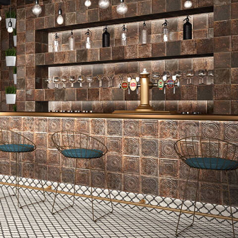 Mainzu 20x20 cm Tin Tile Nero Duvar Karosu - 3
