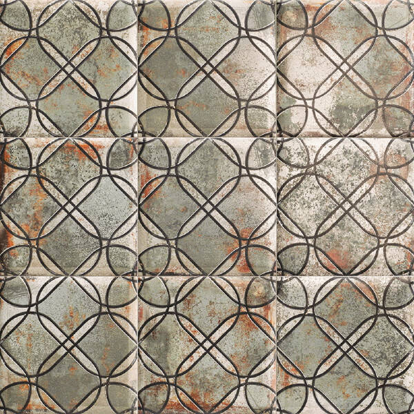Mainzu 20x20 cm Tin Tile Sheet Dekor Duvar Karosu - 1