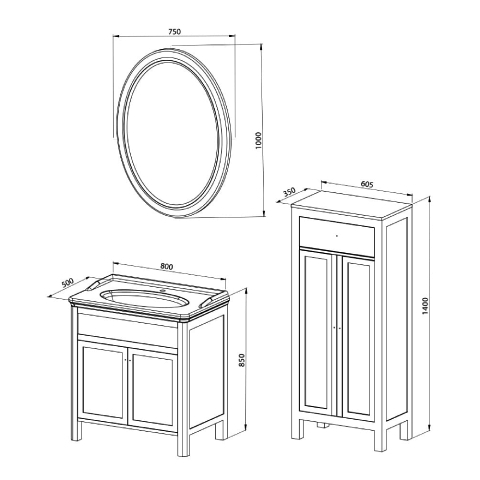 Martat Banyo Ardeco 80 cm Banyo Dolabı - 2