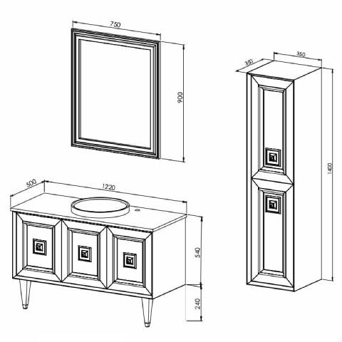 Martat Banyo Arma 120 cm Banyo Dolabı - 2