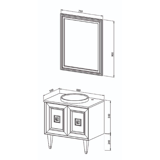 Martat Banyo Arma 80 cm Banyo Dolabı - 2