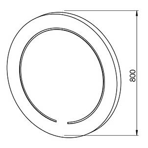 Martat Banyo LED Aydınlatmalı Ayna 80 cm - 2